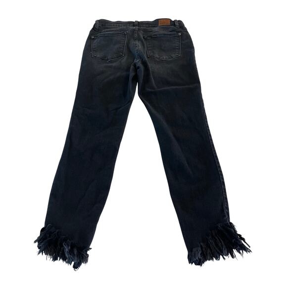 Judy Blue Skinny Jeans Black with Raw Hem‎ Size 5 /27 - Picture 2 of 9